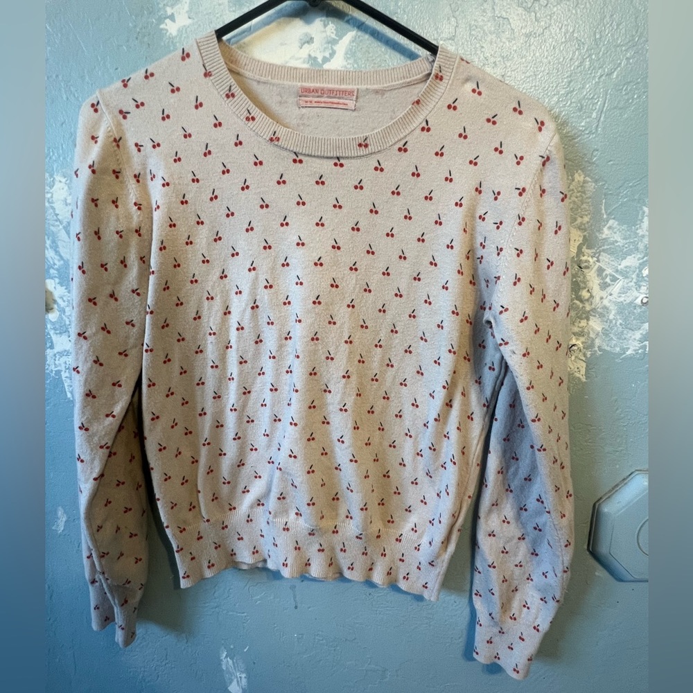 UO Cherry Crew Neck Sweater 🍒